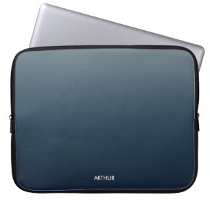 Capa Para Notebook Mão de Gradiente Azul enfumaçado Personalizada