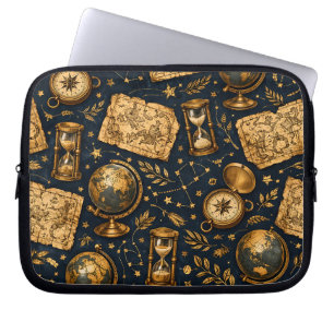 Capa Para Notebook Mapa Celestial Vintage e Padrão de Astronomia