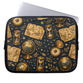 Capa Para Notebook Mapa Celestial Vintage e Padrão de Astronomia