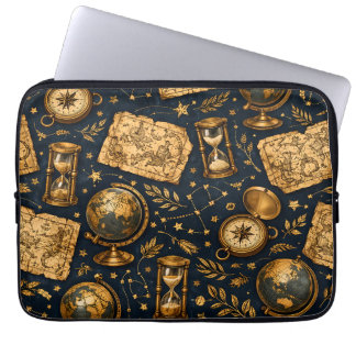 Capa Para Notebook Mapa Celestial Vintage e Padrão de Astronomia