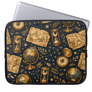 Capa Para Notebook Mapa Celestial Vintage e Padrão de Astronomia