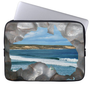 Capa Para Notebook Mapa da Austrália com visões do mar de 13 polegada