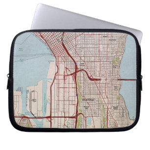 Capa Para Notebook Mapa da Cidade Topográfica de Seattle