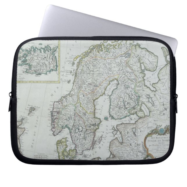 Capa Para Notebook Mapa da Escandinávia (Frente)