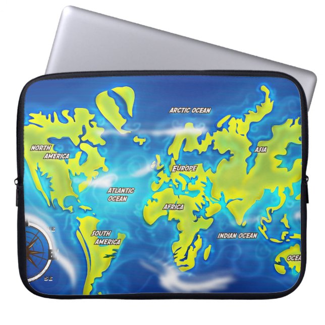 Capa Para Notebook Mapa da Terra Alagada (Frente)