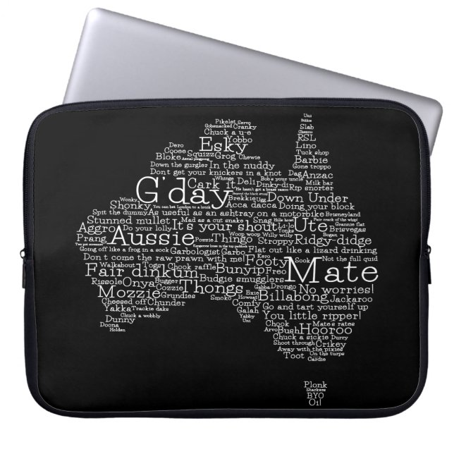 Capa Para Notebook mapa das gírias australianas (Frente)