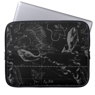 Capa Para Notebook Mapa de constelação de peixes Hevelius 1690 em p