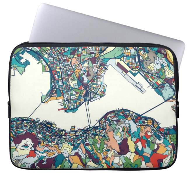 Capa Para Notebook Mapa de Hong Kong, China (Frente)