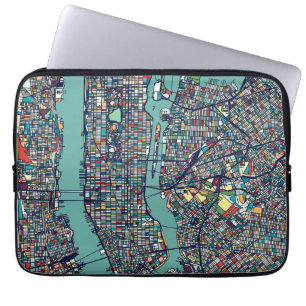Capa Para Notebook Mapa de Manhattan New York