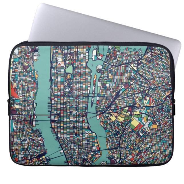 Capa Para Notebook Mapa de Manhattan New York (Frente)