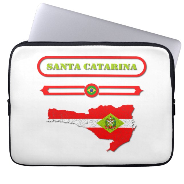 CAPA PARA NOTEBOOK MAPA DE SANTA CATARINA. SAMER BRASIL (Frente)