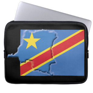 Capa Para Notebook Mapa de Sinalizador do CONGO, REPÚBLICA DEMOCRÁTIC