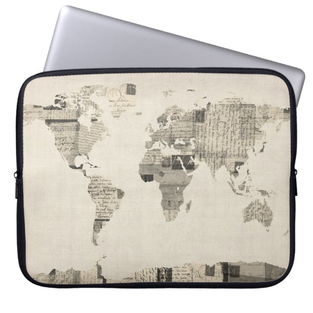 Capa Para Notebook Mapa do mapa do mundo dos cartão velhos (Frente)