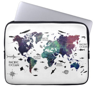 Capa Para Notebook mapa do mundo 7