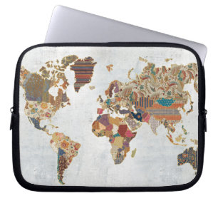 Capa Para Notebook Mapa do mundo do teste padrão