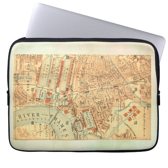 Capa Para Notebook Mapa do Vintage London (Frente)