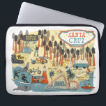 Capa Para Notebook Mapa Ilustrado de papais noeis Cruz California<br><div class="desc">Veja este mapa ilustrado super legal dos Papais noeis Cruz,  Califórnia. Quer você seja uma lesma de banana ou apenas ame esta doce cidade de praia,  mostre que você é um fã com esta bolsa de laptop legal. E verifique meu compro para mais produtos e designs.</div>