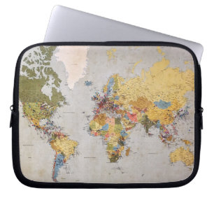Capa Para Notebook mapa mundial