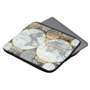 Capa Para Notebook Mapa Mundial Antigo, Atlas Maritimus de John Selle