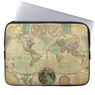 Capa Para Notebook Mapa mundial antigo de Carington Bowles, cerca de
