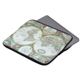 Capa Para Notebook Mapa Mundial Antigo do Século XVII, Frederick De W