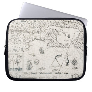Capa Para Notebook Mapa Mundial Medieval Quebec Nova França América