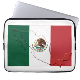 Capa Para Notebook Mapa Patriótico de Computadores do MÉXICO - VERDE