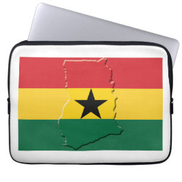 Capa Para Notebook Mapa Patriótico do Mapa da Bandeira do GHANA