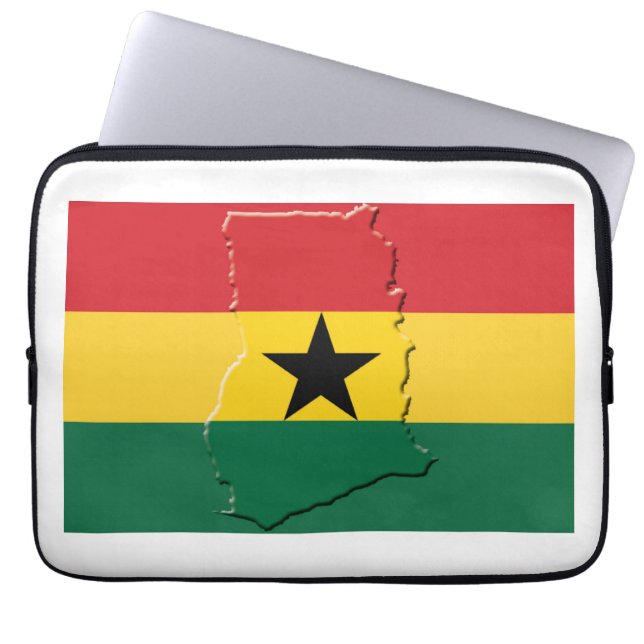 Capa Para Notebook Mapa Patriótico do Mapa da Bandeira do GHANA (Frente)