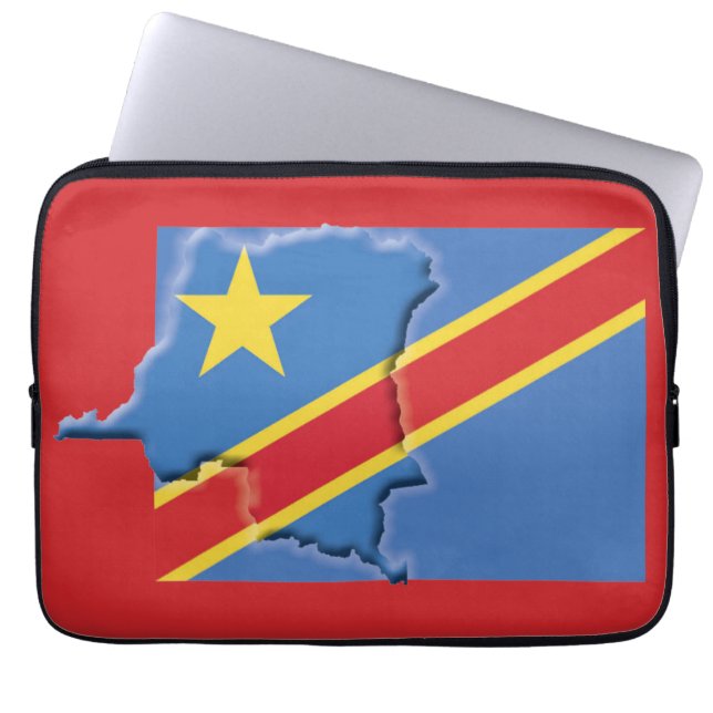 Capa Para Notebook Mapa Patriótico do Mapa de Sinalizador CONGO DRC R (Frente)