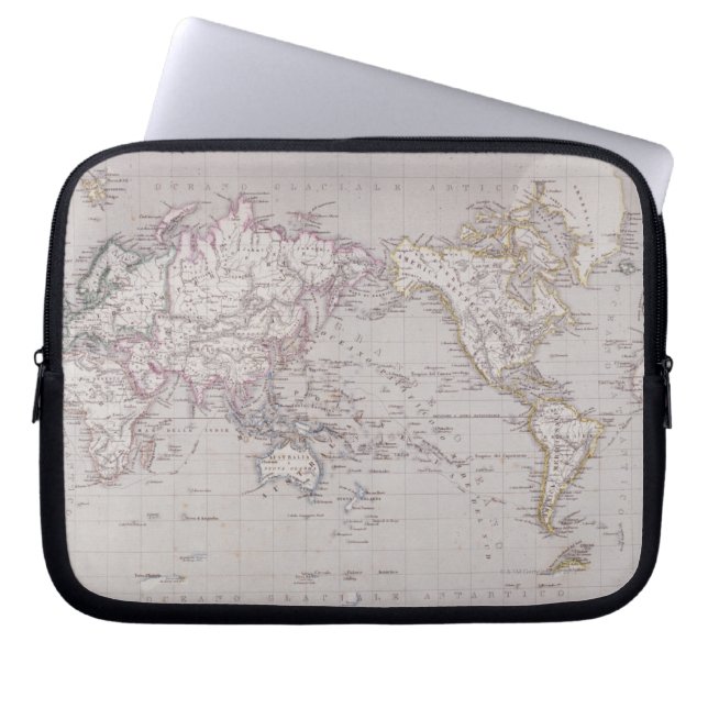 Capa Para Notebook Mapa Planisférico do Mundo (Frente)