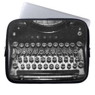 Capa Para Notebook Máquina de escrever preto e branco