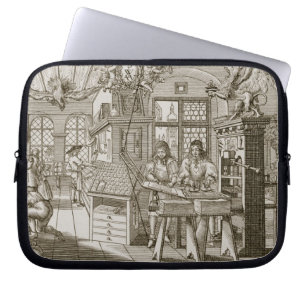 Capa Para Notebook Máquina impressora alemão medieval (gravura)