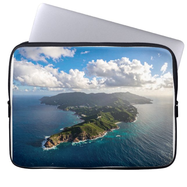 Capa Para Notebook Mar e ilha (Frente)