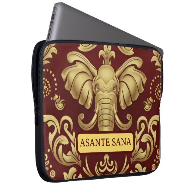 Capa Para Notebook Mara Trumpeting Glory: Gilded Mandala & Asantesana (Frente Esquerda)
