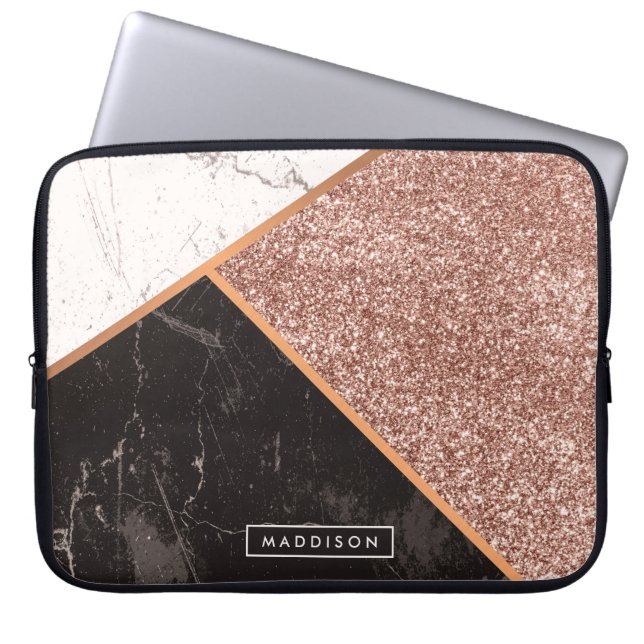 Capa Para Notebook Marble e Glitter Moisac (Frente)
