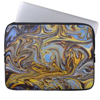 Capa Para Notebook Marble Forms – Blue & Gold Art Mouse Pad
