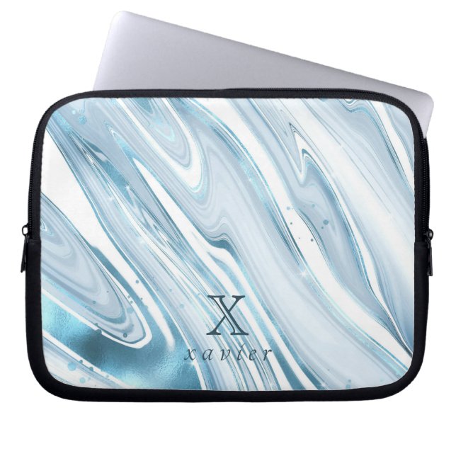 Capa Para Notebook Marble Tosca Verde Personalizável (Frente)