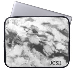 Capa Para Notebook Marble White E Cinza
