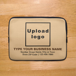 Capa Para Notebook Marca comercial Bolsa de laptop castanha clara