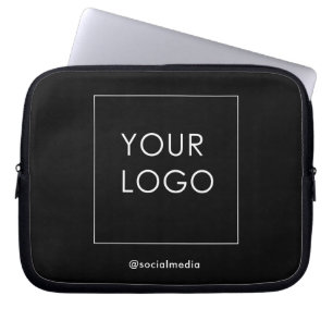 Capa Para Notebook Marca Logotipo Moderno da Empresa Negra