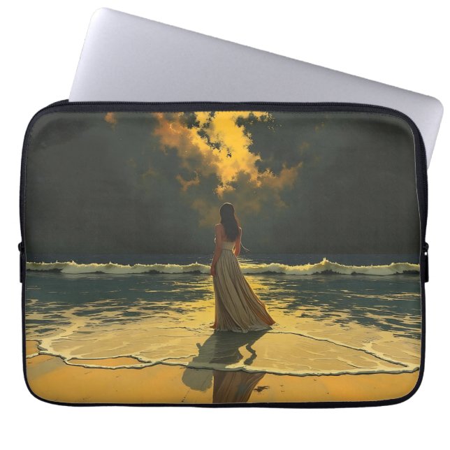 Capa Para Notebook Maré Dourada de Solidão | Marés Celestiais (Frente)