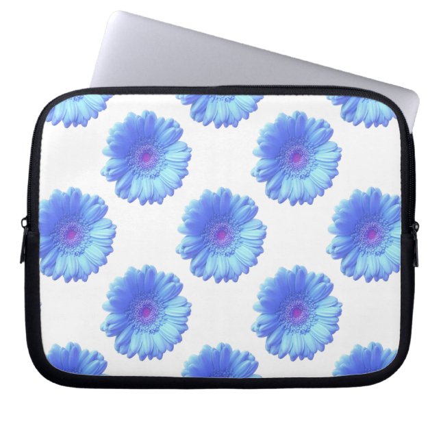 Capa Para Notebook Margarida azul-gerbera (Frente)