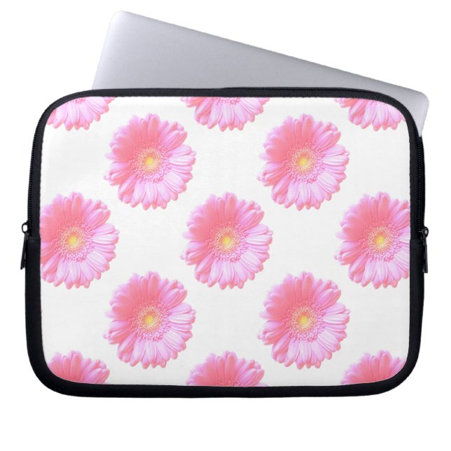 Capa Para Notebook margarida da rosa claro gerbera (Frente)