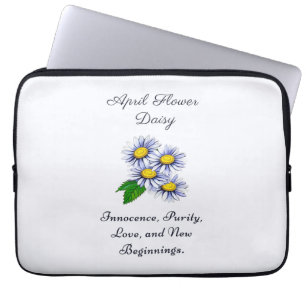 Capa Para Notebook Margarida Flower Mês de Abril Fresca e Simples