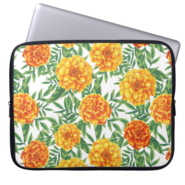 Capa Para Notebook Marigold Flower Pattern (Frente)