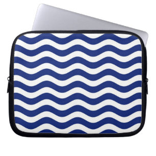 Capa Para Notebook Marinho Onda Moderno - Decoração Azul