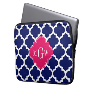 Capa Para Notebook Marinho Que Marrocos #5 Raspberry 3 Monograma Inic