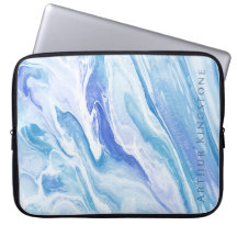 Mármore azul de paisagem turquesa personalizável