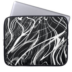 Capa Para Notebook Mármore Branco Preto: Abstrato Vintage